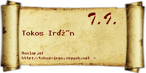 Tokos Irén névjegykártya
